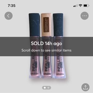 Infallible 3 L’Oreal lipsticks makeup